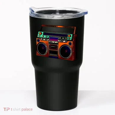 Neon Boombox Tumbler