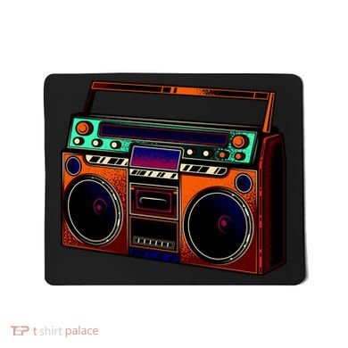 Neon Boombox Mousepad