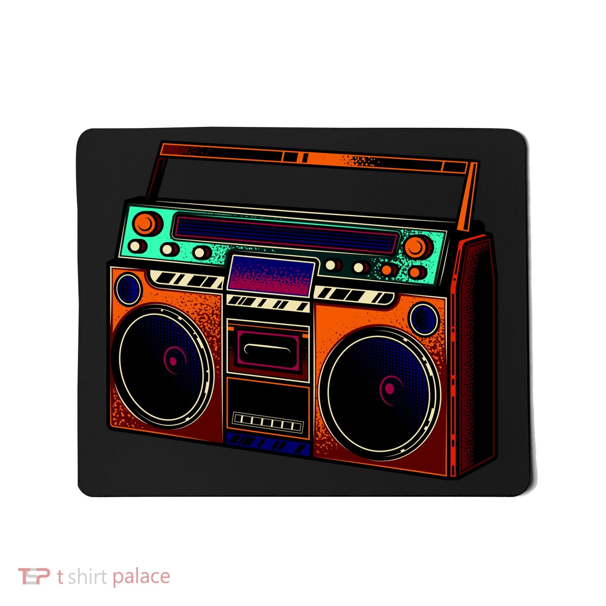 Neon Boombox Mousepad
