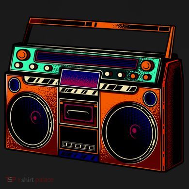 Neon Boombox Toddler Long Sleeve Shirt