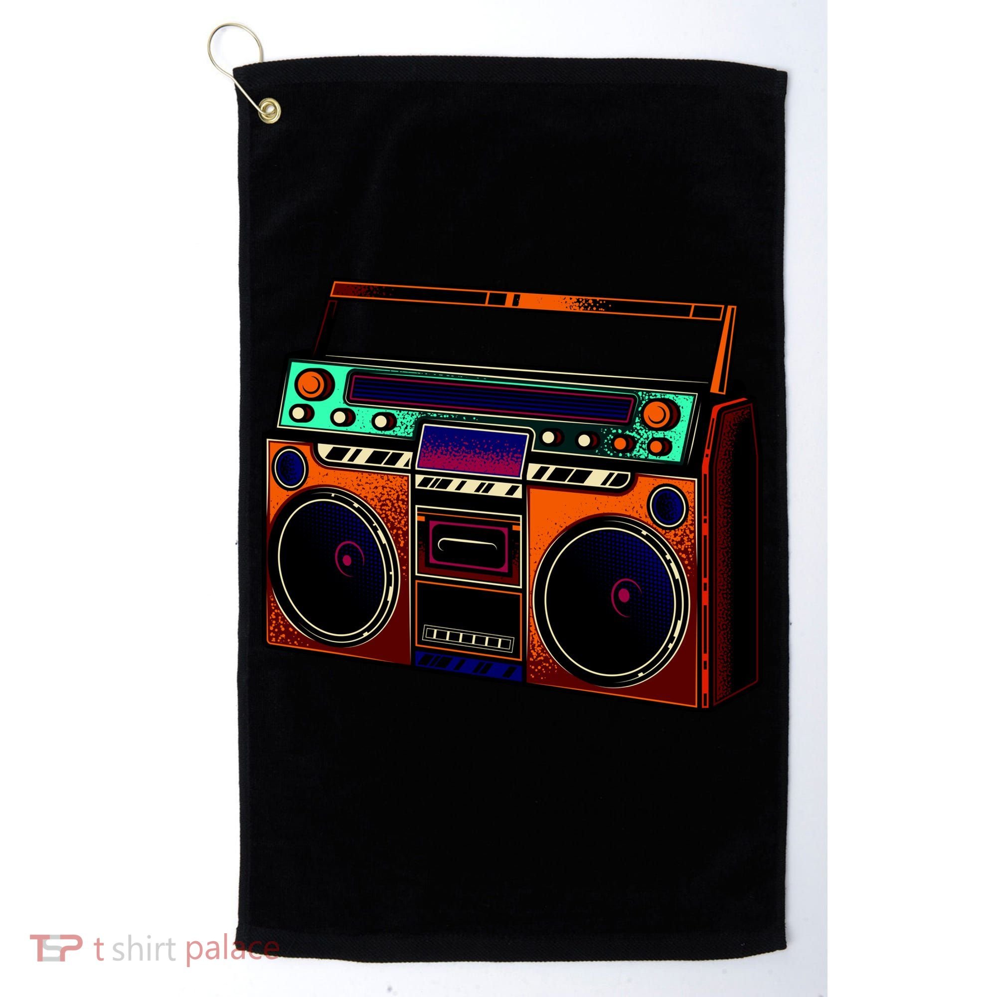 Neon Boombox Golf Towel