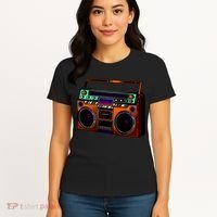 Neon Boombox Women's T-Shirt thumb 4