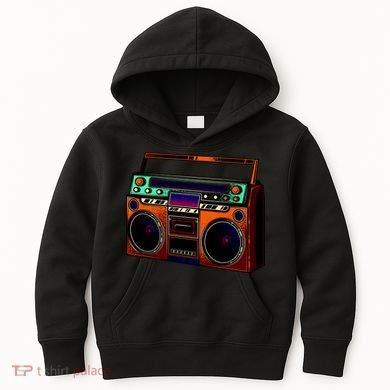 Neon Boombox Kids Hoodie