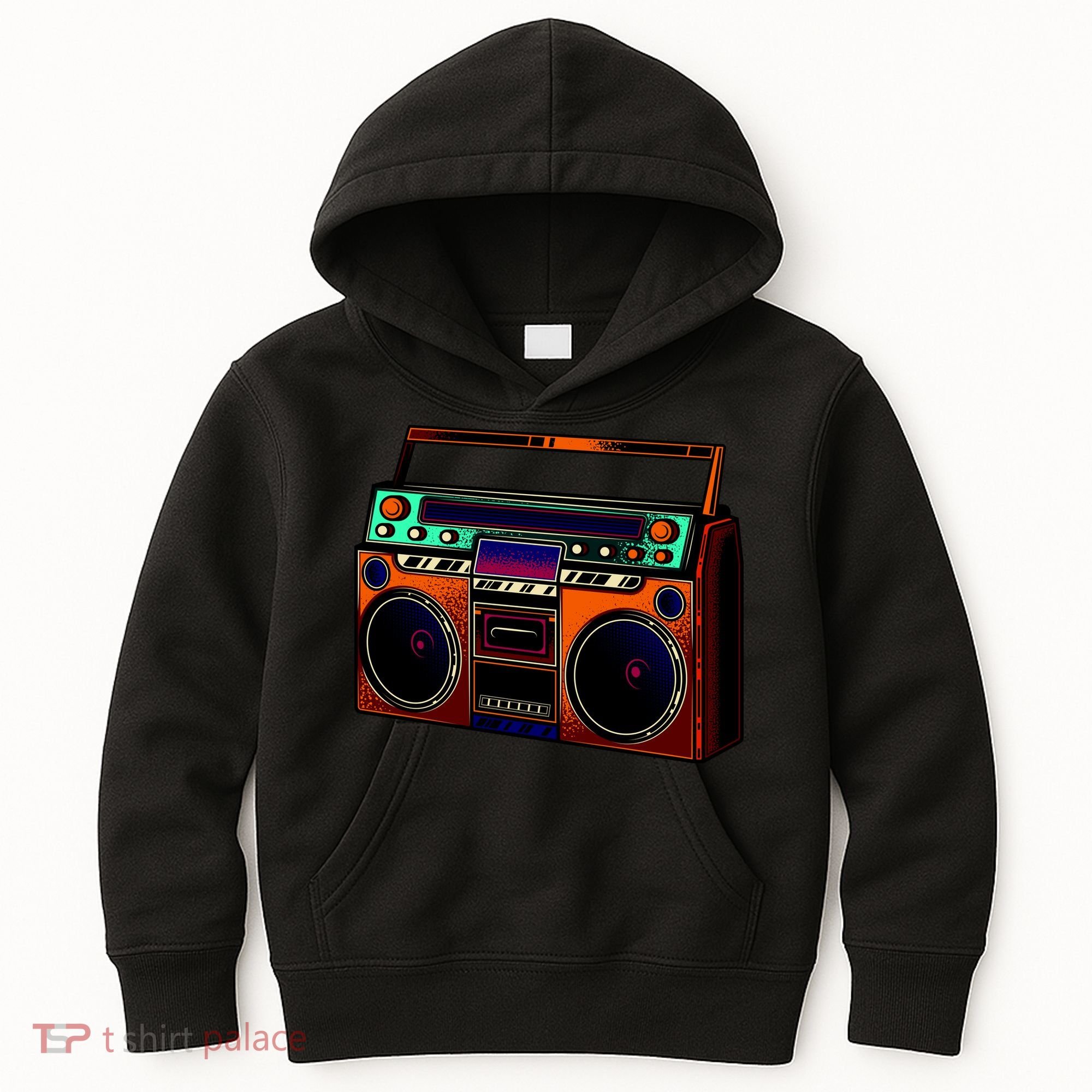 Neon Boombox Kids Hoodie