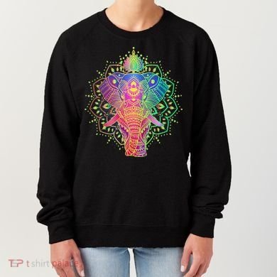 Neon Color Yoga Elephant Women's Sweatshirt