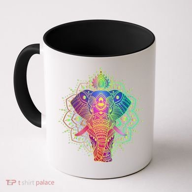 Neon Color Yoga Elephant Coffee Mug