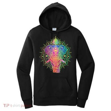 Neon Color Yoga Elephant Women's Hoodie