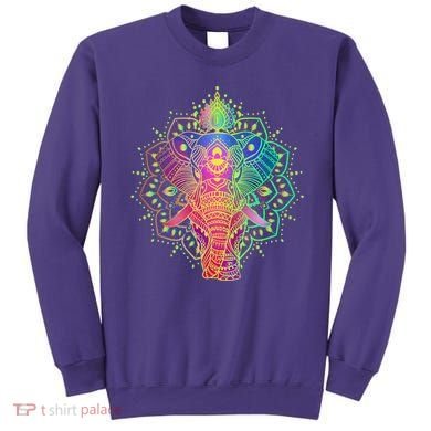 Neon Color Yoga Elephant Sweatshirt