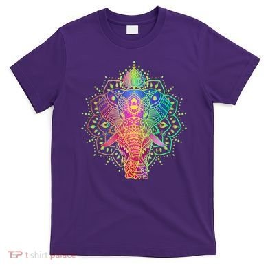 Neon Color Yoga Elephant T-Shirt