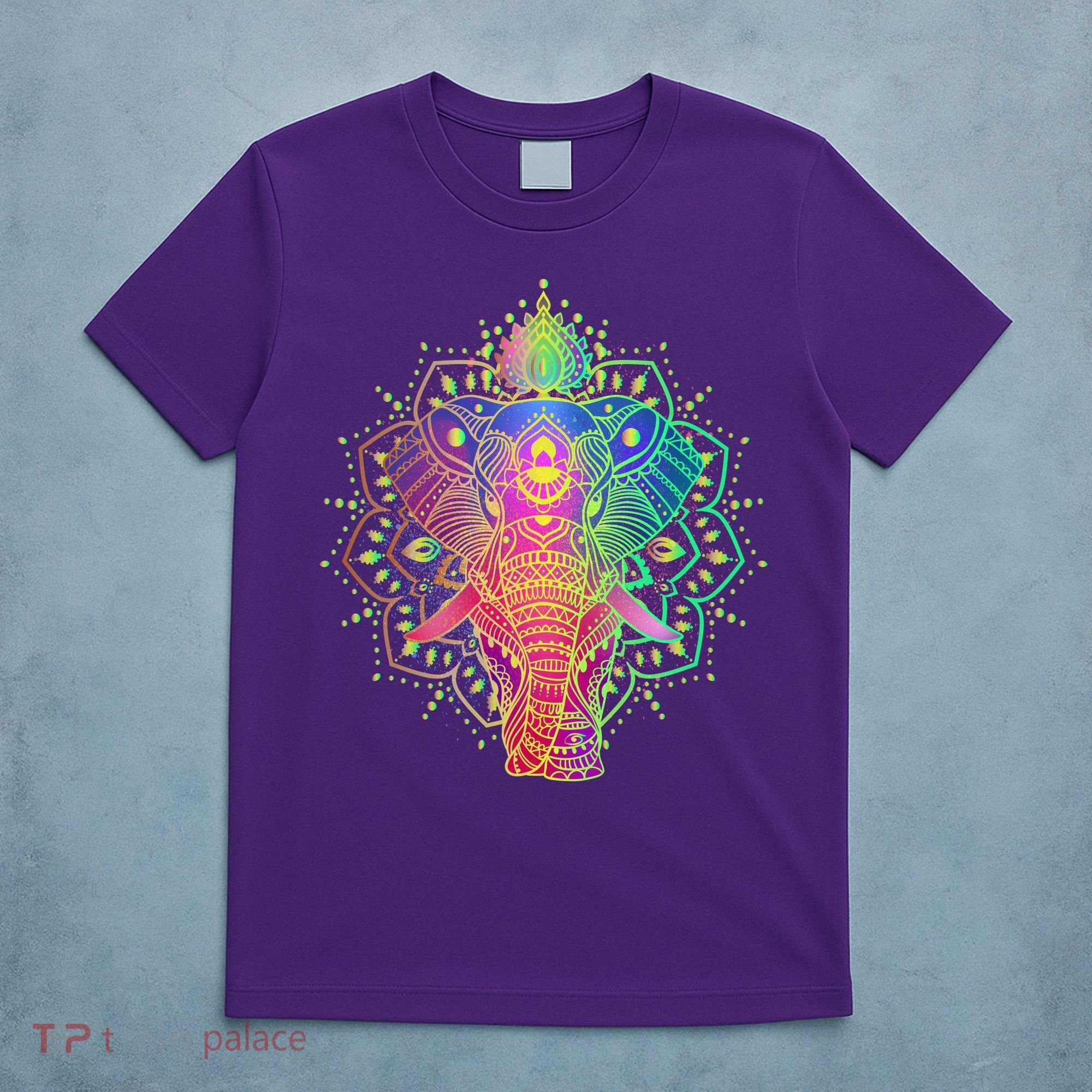 Neon Color Yoga Elephant T-Shirt