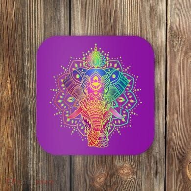 Neon Color Yoga Elephant Coaster