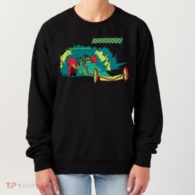 Neon Drag Racing Car Women's Sweatshirt