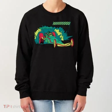 Neon Drag Racing Car Women's Sweatshirt