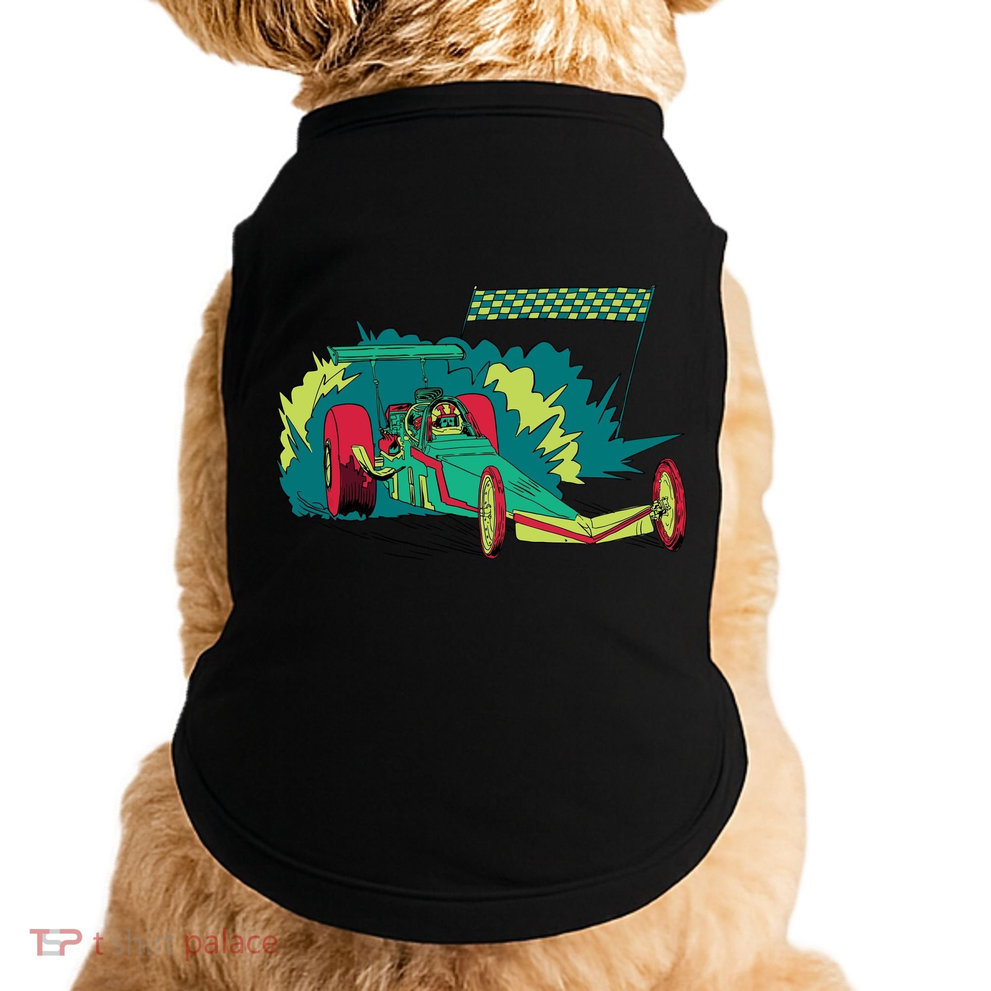 Neon Drag Racing Car Doggie Tank