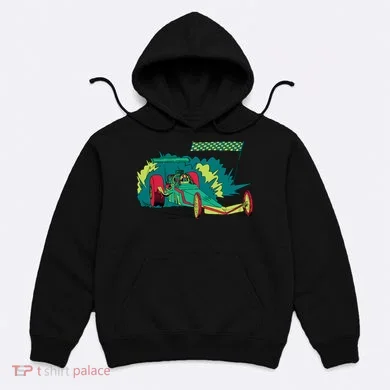 Neon Drag Racing Car Hoodie