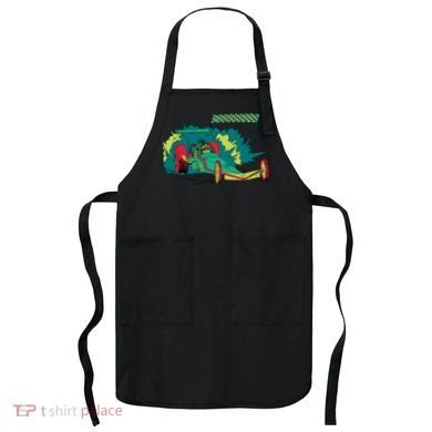Neon Drag Racing Car Apron