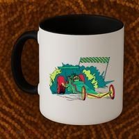 Neon Drag Racing Car Coffee Mug thumb 2