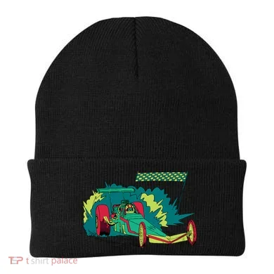 Neon Drag Racing Car Beanie