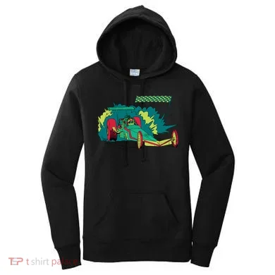 Neon Drag Racing Car Women's Hoodie