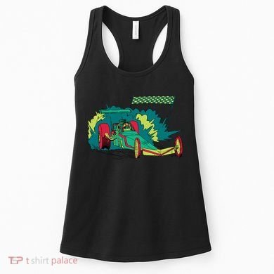 Neon Drag Racing Car Women's Tank Top