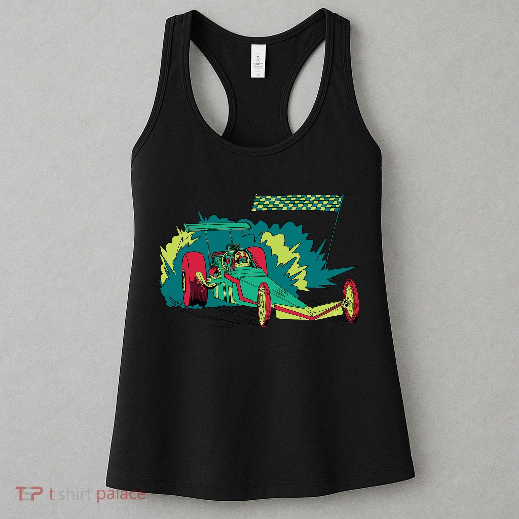 Neon Drag Racing Car Women's Tank Top
