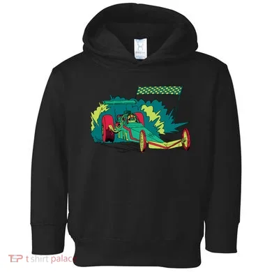 Neon Drag Racing Car Toddler Hoodie