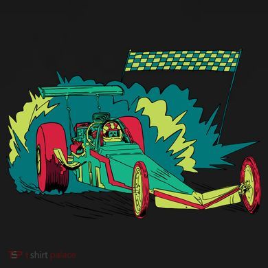 Neon Drag Racing Car Women's Long Sleeve Shirt