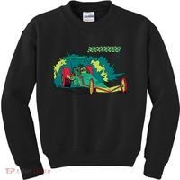 Neon Drag Racing Car Kids Sweatshirt thumb 0