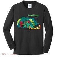 Neon Drag Racing Car Kids Long Sleeve Shirt thumb 0