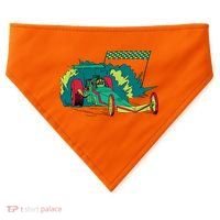 Neon Drag Racing Car USA-Made Doggie Bandana thumb 0