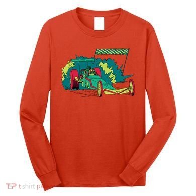 Neon Drag Racing Car Long Sleeve Shirt