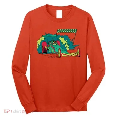 Neon Drag Racing Car Long Sleeve Shirt