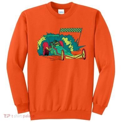 Neon Drag Racing Car Sweatshirt