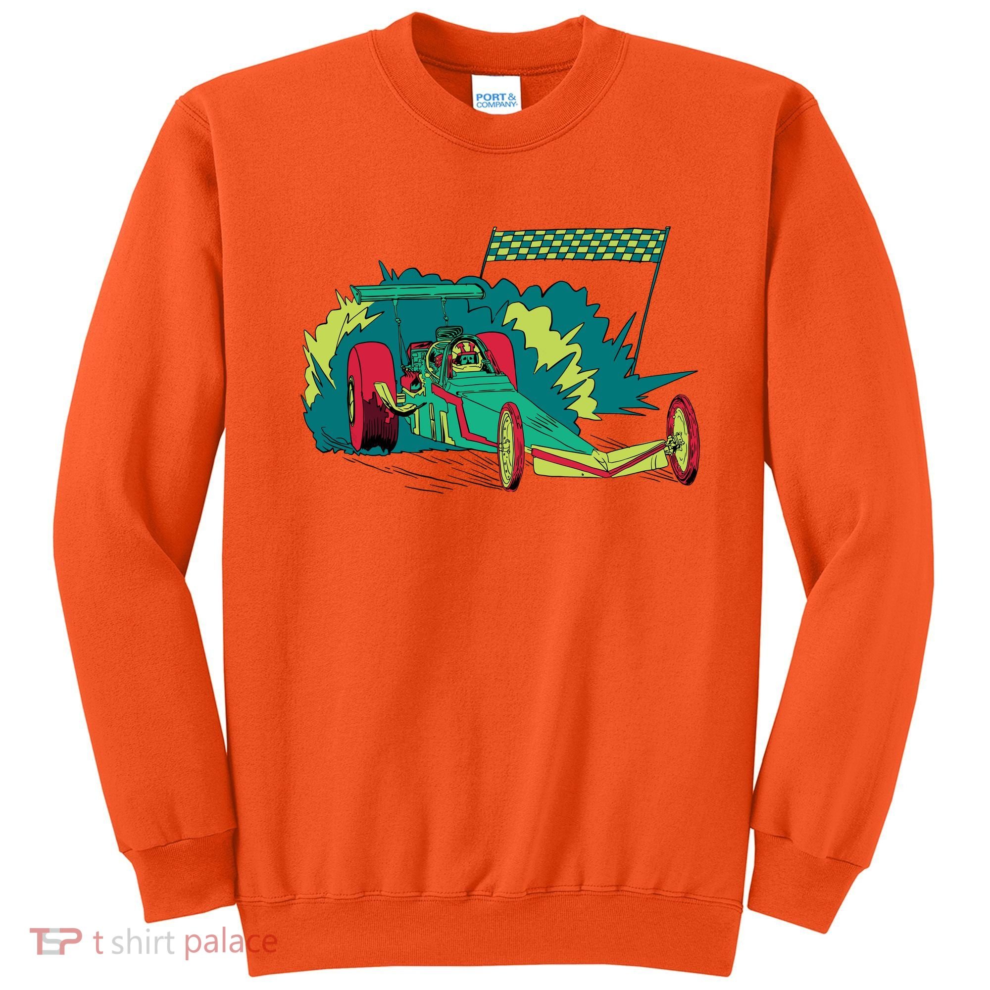 Neon Drag Racing Car Sweatshirt