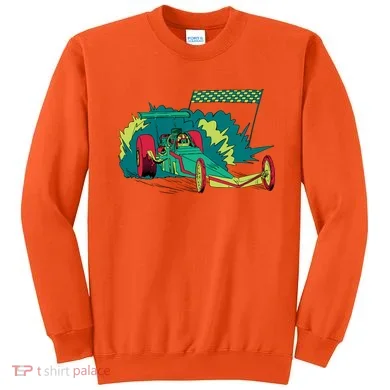 Neon Drag Racing Car Sweatshirt