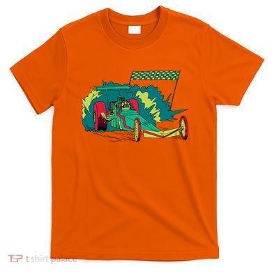 Neon Drag Racing Car T-Shirt