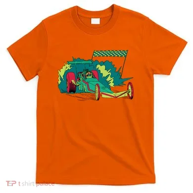 Neon Drag Racing Car T-Shirt