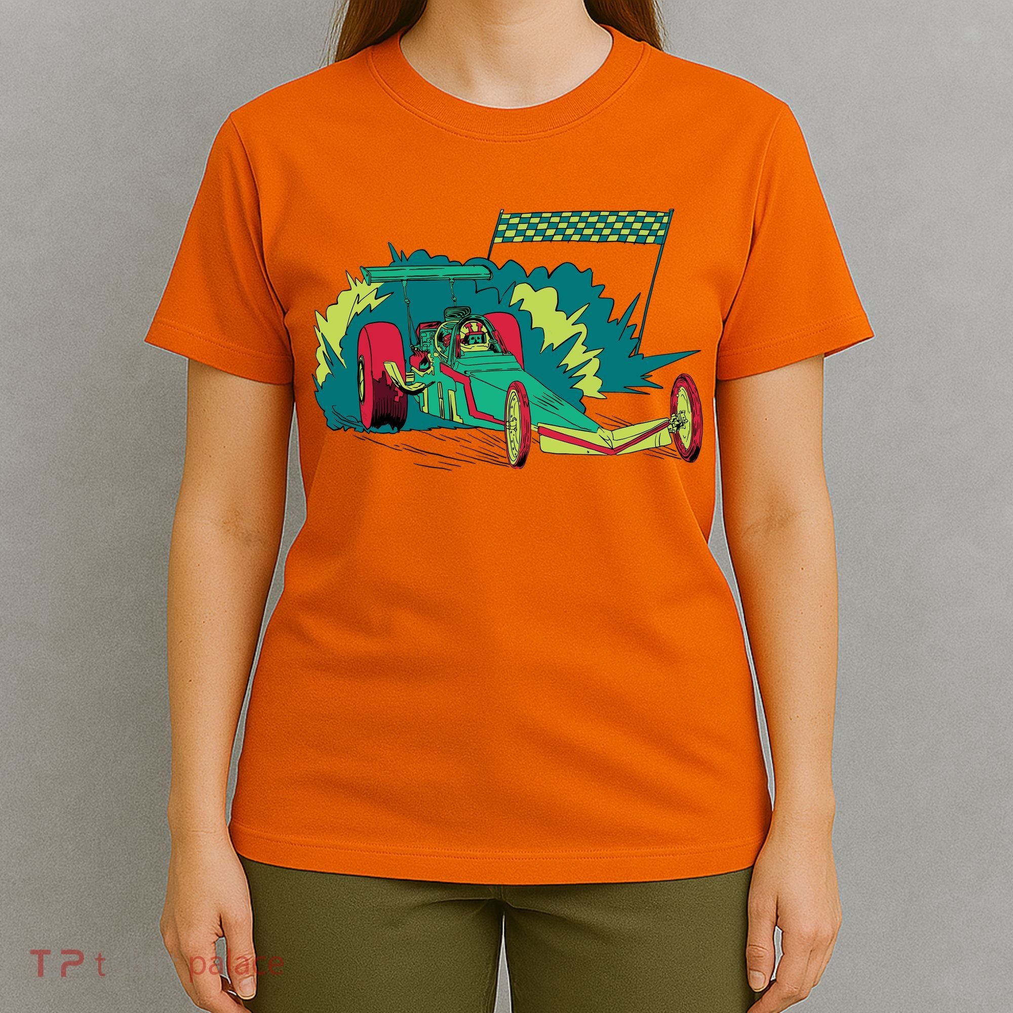 Neon Drag Racing Car T-Shirt