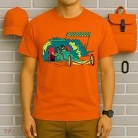 Neon Drag Racing Car T-Shirt thumb 6