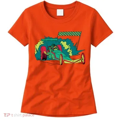 Neon Drag Racing Car Women's T-Shirt