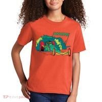 Neon Drag Racing Car Kids T-Shirt thumb 2