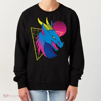 Neon Dragon Face Women's Sweatshirt