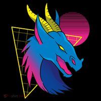 Neon Dragon Face Long Sleeve Shirt thumb 2