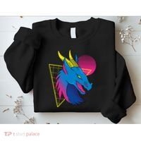 Neon Dragon Face Sweatshirt thumb 2