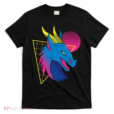 Neon Dragon Face T-Shirt