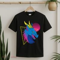 Neon Dragon Face T-Shirt thumb 2