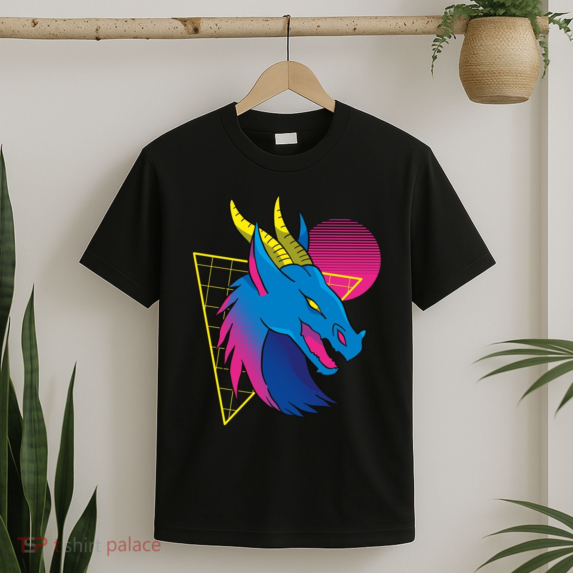 Neon Dragon Face T-Shirt