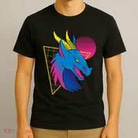 Neon Dragon Face T-Shirt thumb 3