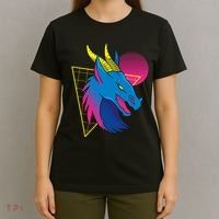 Neon Dragon Face T-Shirt thumb 4