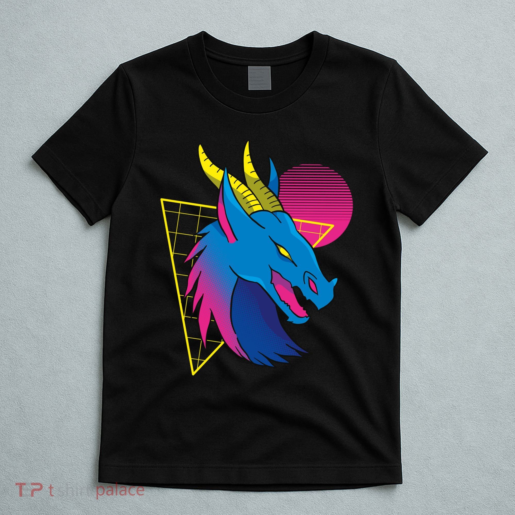 Neon Dragon Face T-Shirt